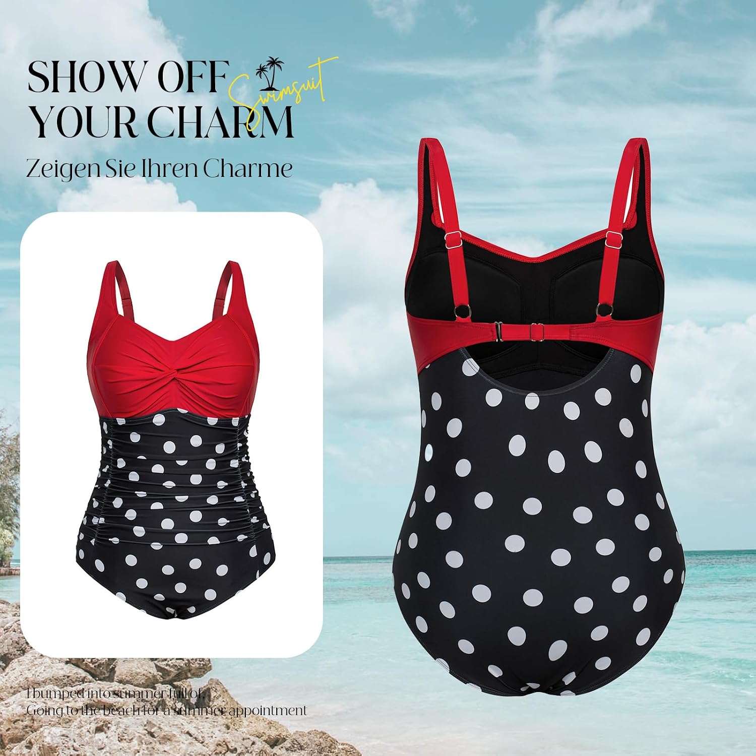 Thumbnail 4 de Hanna Nikole Plus Size One‑Piece Swimsuit V‑Neck