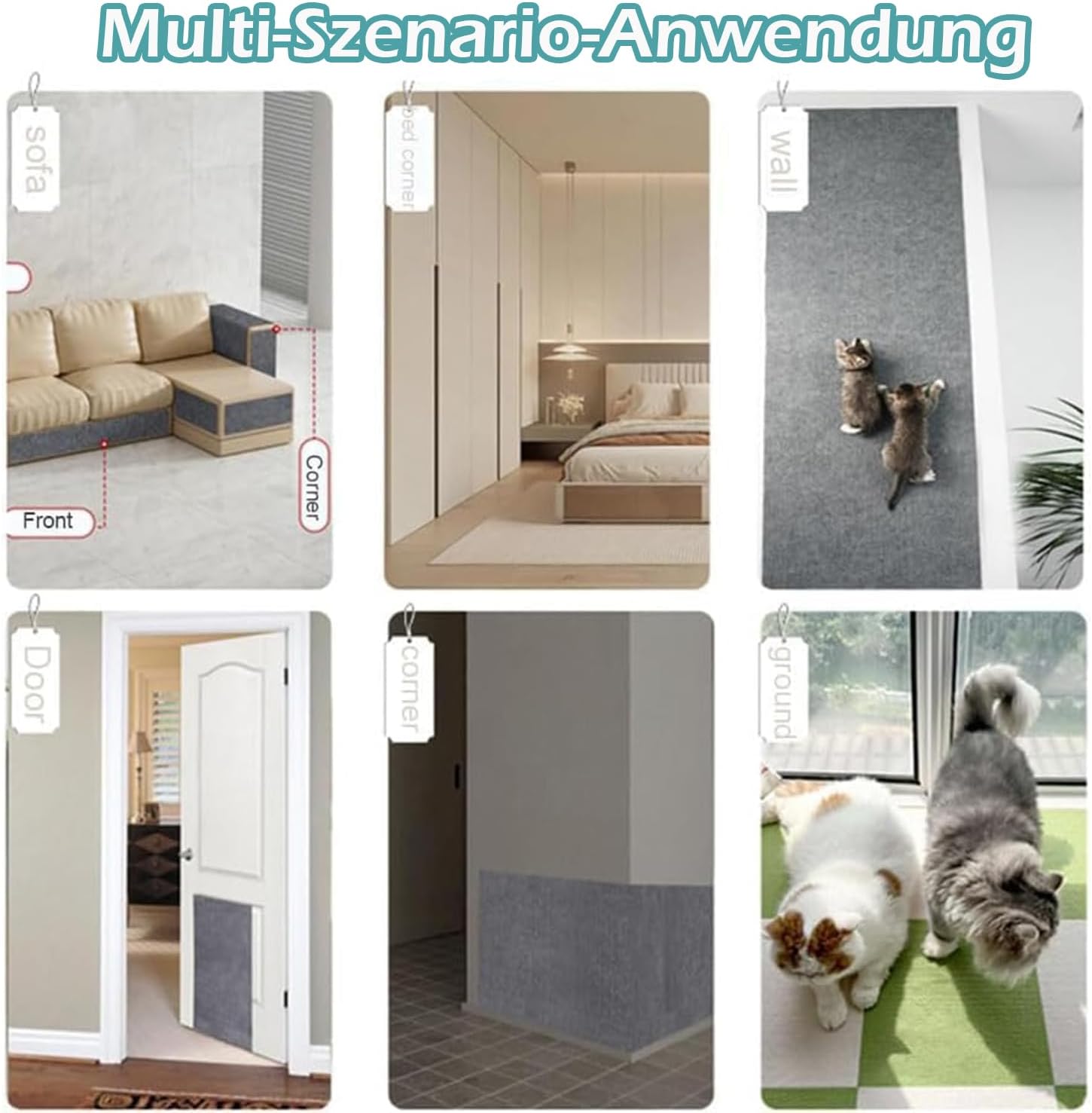 Thumbnail 4 de Selbstklebende Kratzmatte 200×40 cm für Sofa 🐱