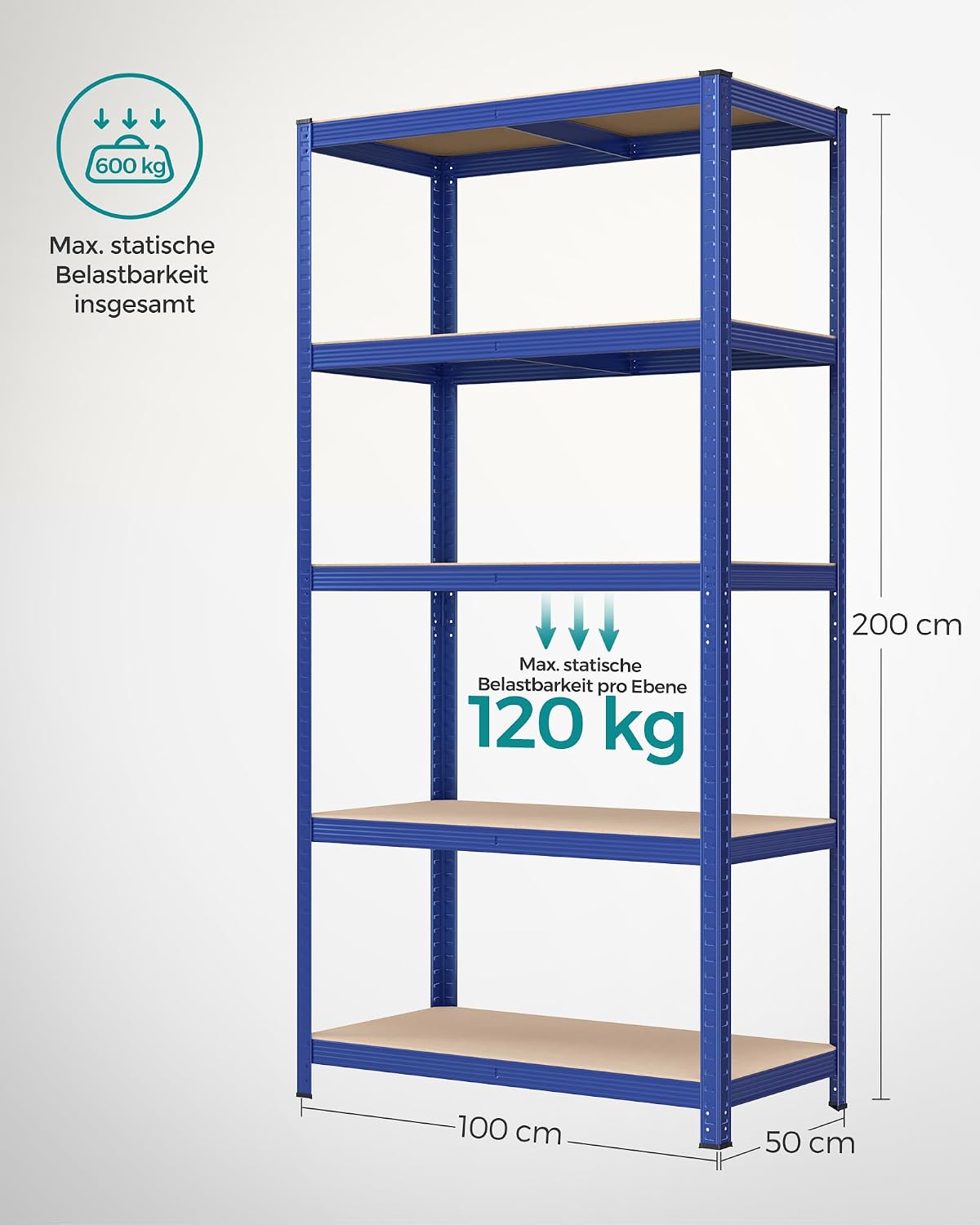 Thumbnail 2 de SONGMICS Schwerlastregal 2er Set 600 kg