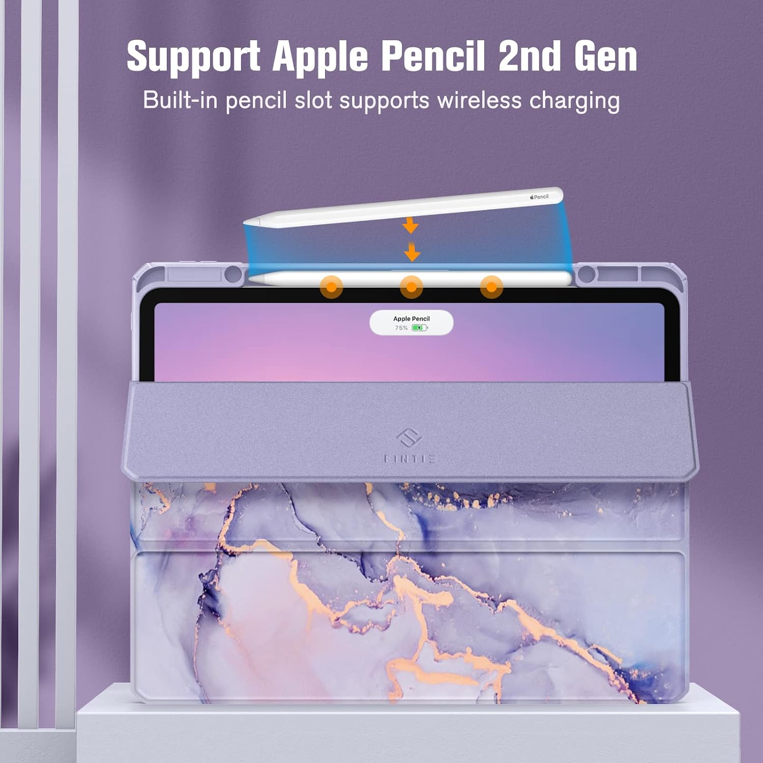Thumbnail 5 de iPad Pro Hybrid Hülle 12,9 lila Marmor