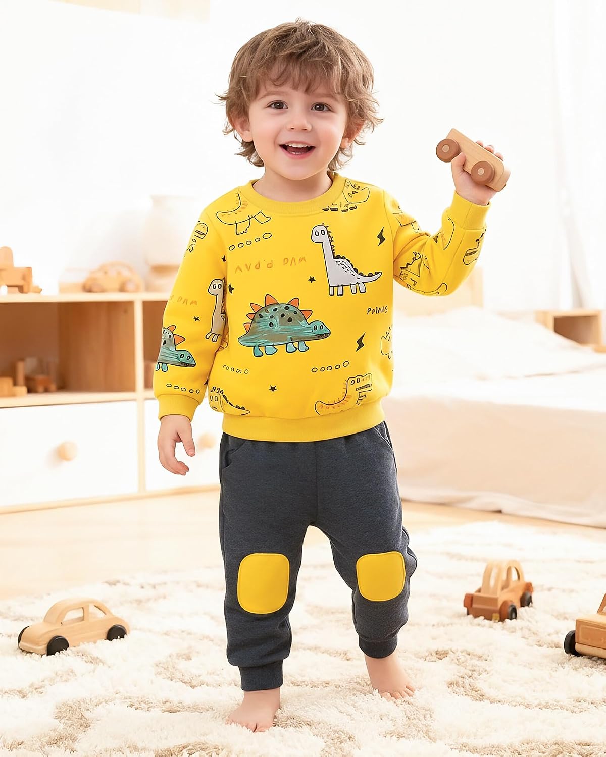 Detalle de DISAUR Toddler Boy Sweatshirt and Pants Set, Size 2-6