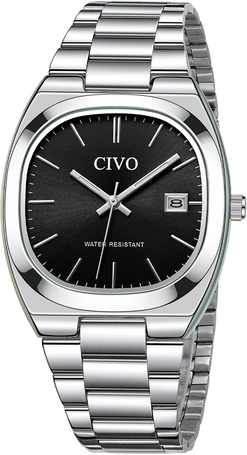 Thumbnail 3 de CIVO Klassische Herrenarmbanduhr – Edelstahl, Datum
