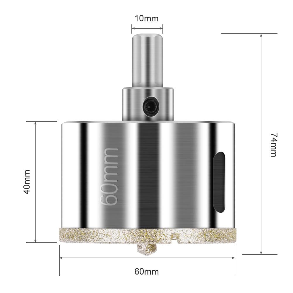 Thumbnail 1 de Flintronic Diamond Drill Bit 60mm with Centre Guide for Glass & Tile