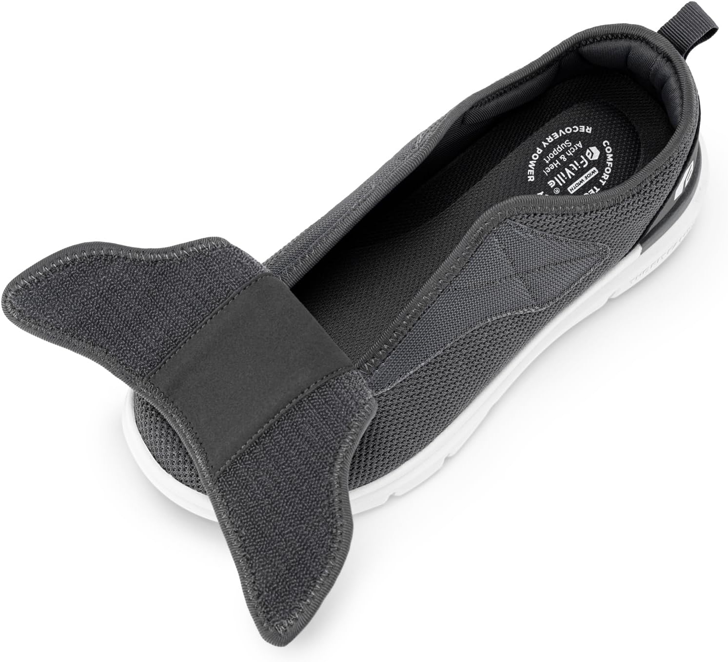 Thumbnail 6 de FitVille Mens Extra Wide Fit Diabetic Shoes: Easy Slip-On Orthopaedic Slippers for Swollen Feet