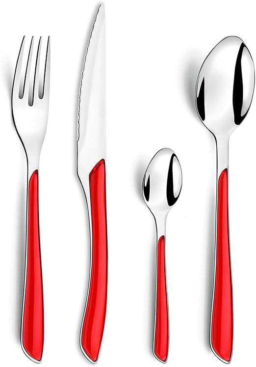 Detalle de Amefa Éclat Set 24 Cubiertos Bicolor de Acero Inox 🍴