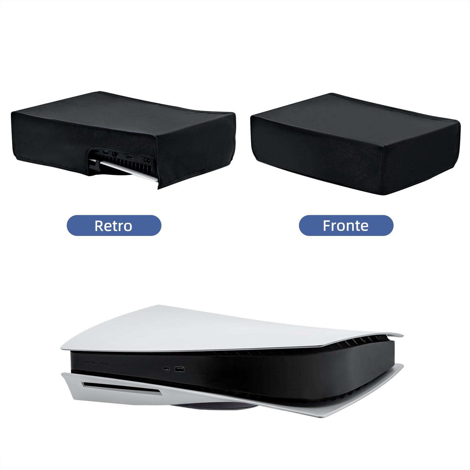Detalle de Tolesum custodia protettiva antipolvere e antigraffio orizzontale per PS5 Digital Edition e Ultra HD (non per PS5 Slim/PS5 Pro)