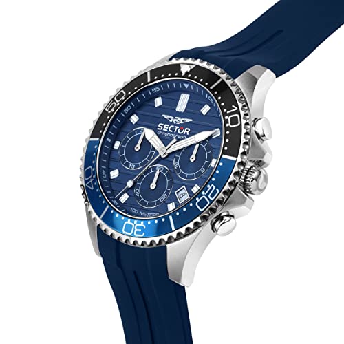 Detalle de Sector No Limits Orologio Uomo 230 Limited Edition R3271661027: cronografo analogico in acciaio e silicone
