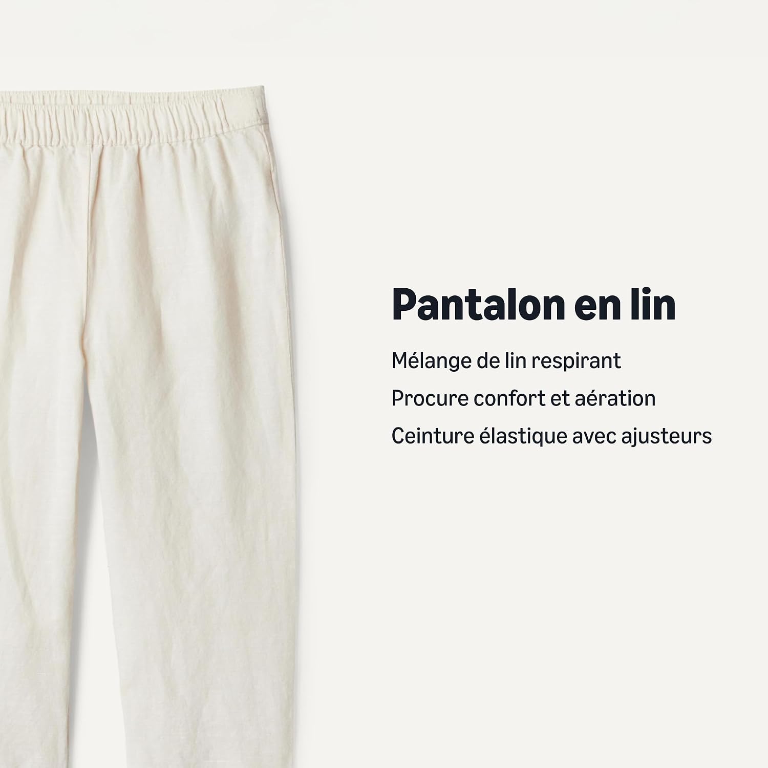 Detalle 2 de Pantalon à enfiler en coton et lin – Amazon Essentials x Sofia Grainge pour bébé et enfant
