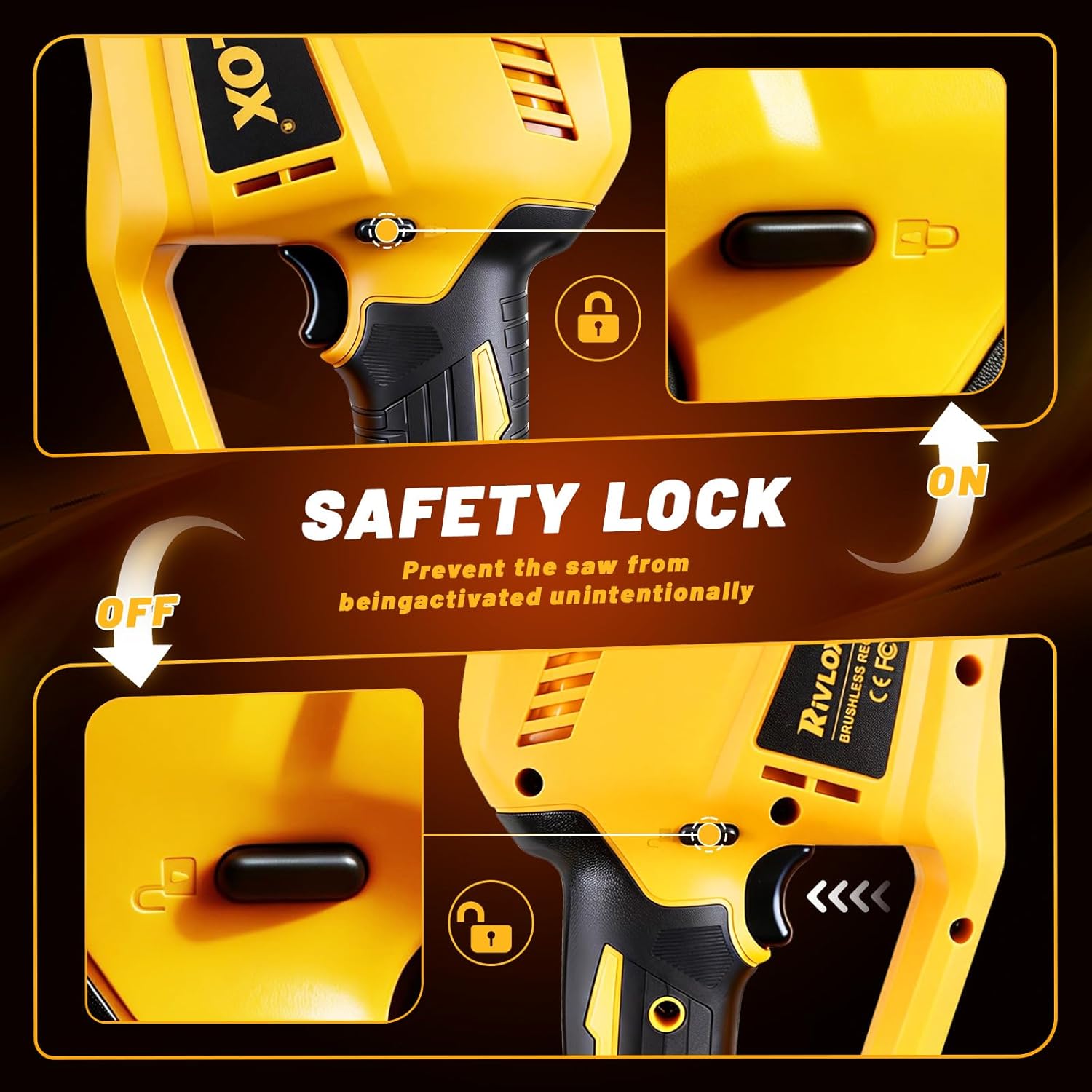 Thumbnail 6 de Reciprocating Saw Compatible with Dewalt 18V/20V (No Battery) – Brushless Cordless Wood and Metal Cut