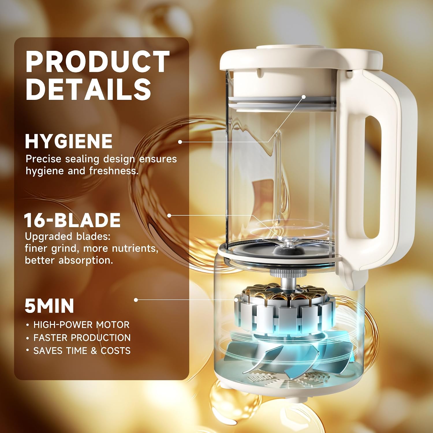 Thumbnail 4 de Nut Milk Maker 40 oz — 8-in-1 Plant Milk Machine 🥛