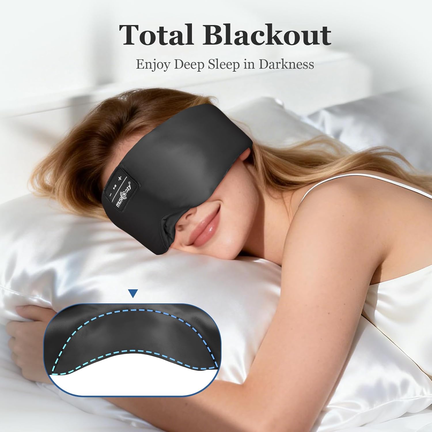 Thumbnail 3 de MUSICOZY sleep mask headphones 3D silk