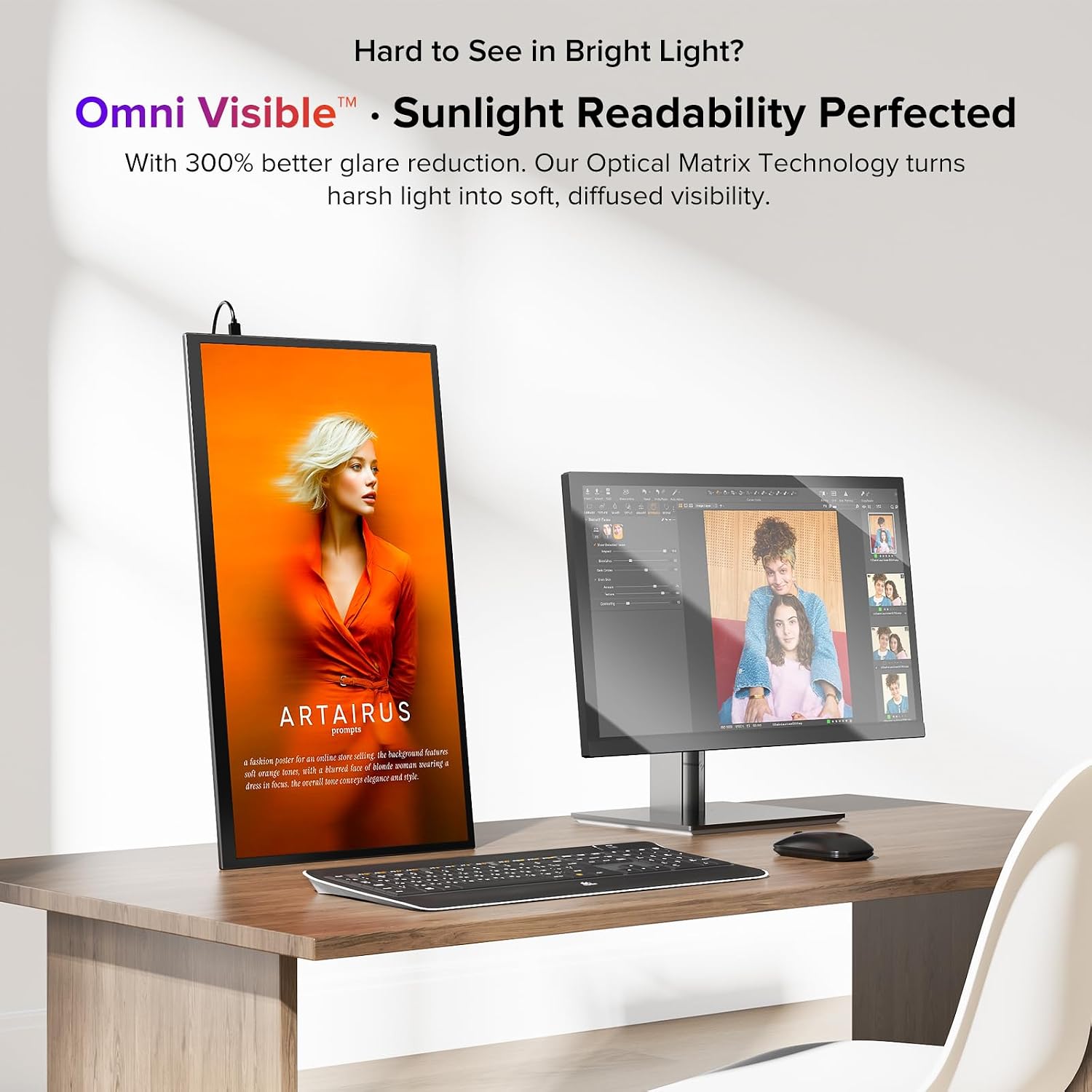 Detalle de UPERFECT 18,5” 120Hz 145% sRGB 600 nit 2000:1 – Monitor portatile da gioco con USB-C e mini HDMI