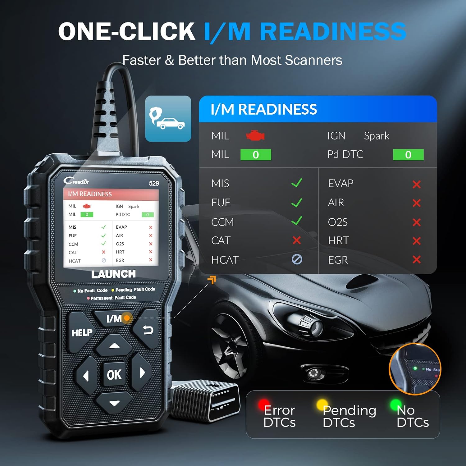 Detalle 1 de Launch CR529 Scanner OBD2 Diagnostic Voiture