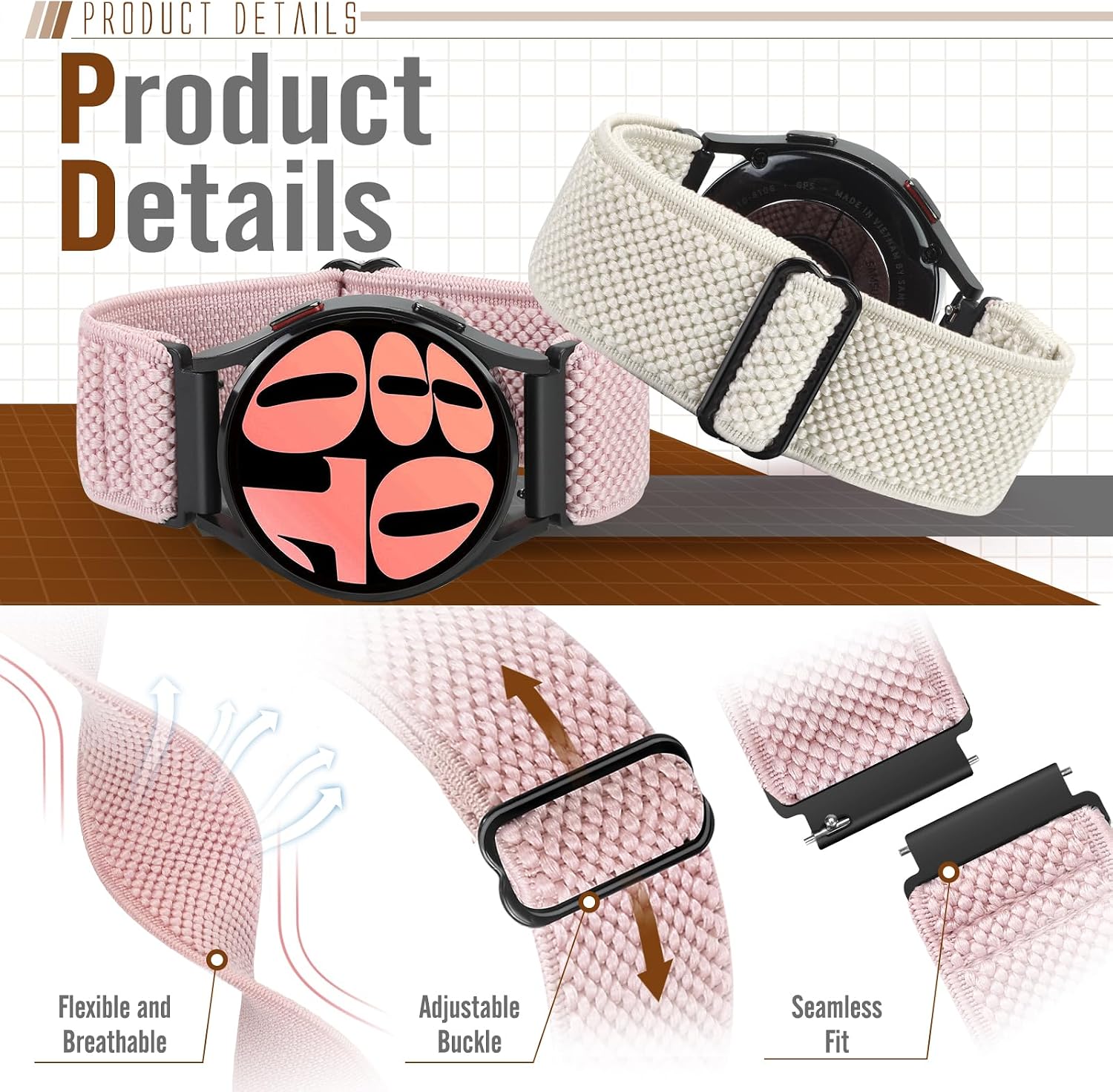 Detalle 1 de Yunshare Quick Release Watch Strap 20mm