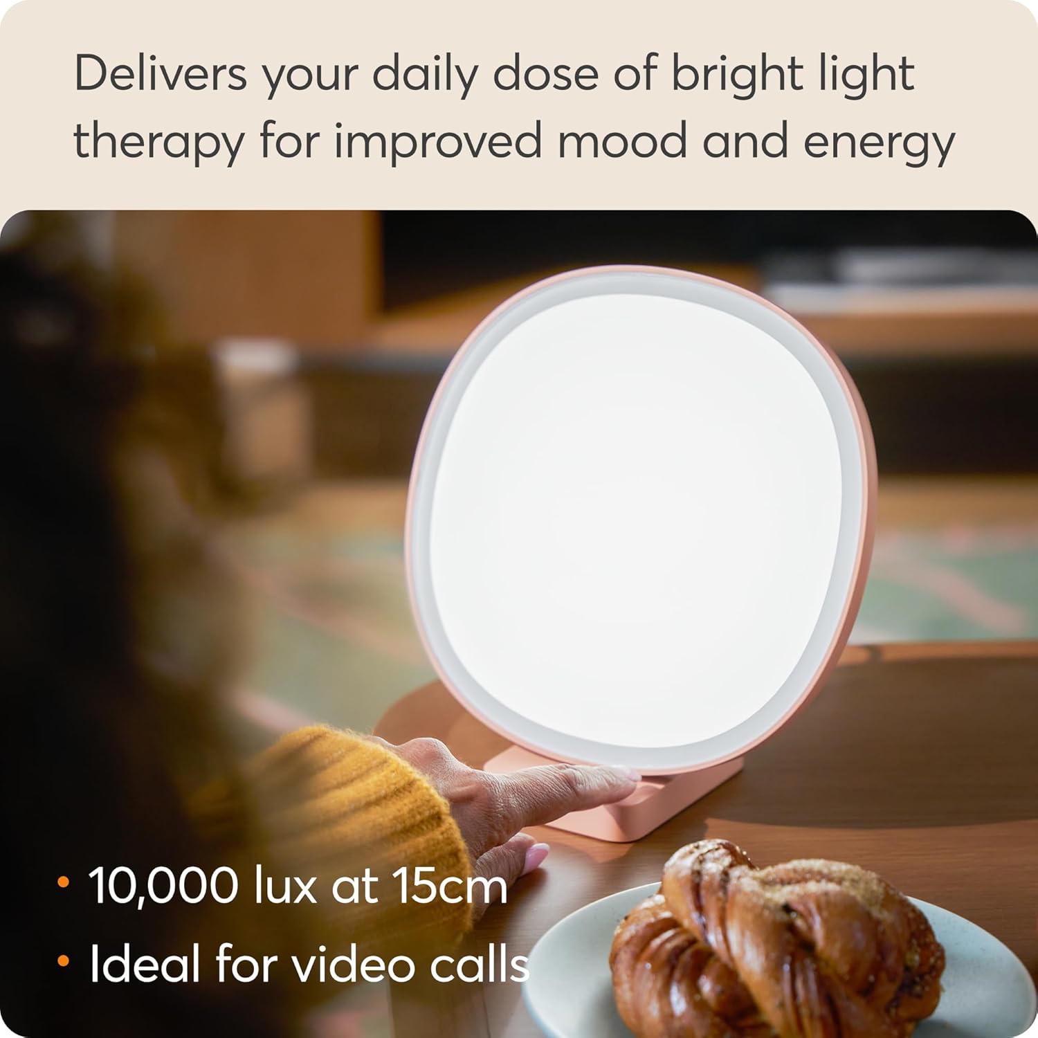Detalle de Lumie Dash: Compact Bright Light Therapy Lamp for Mood, Energy & Visual Comfort