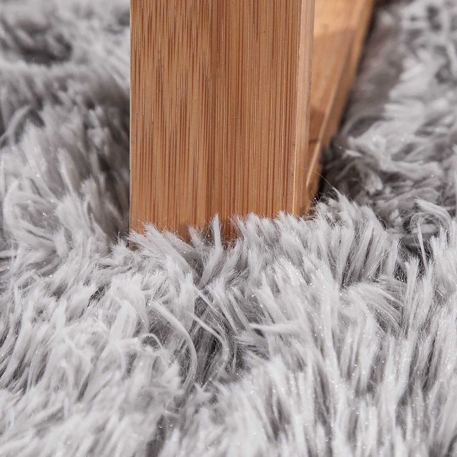Detalle 1 de Paco Home Tapis Shaggy 160x220 cm Argent