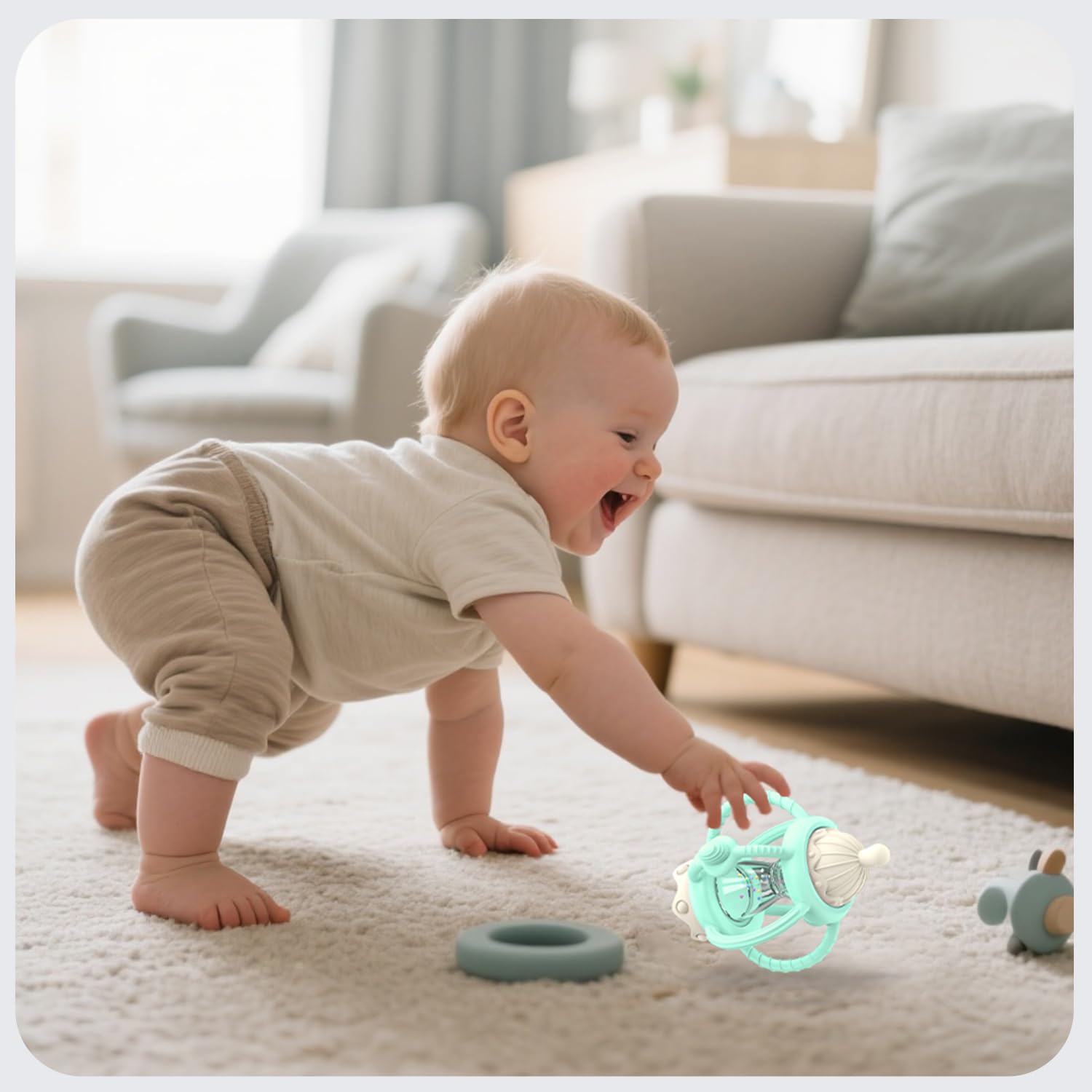 Thumbnail 6 de KDTOMOY Silicone Baby Teether Rattle
