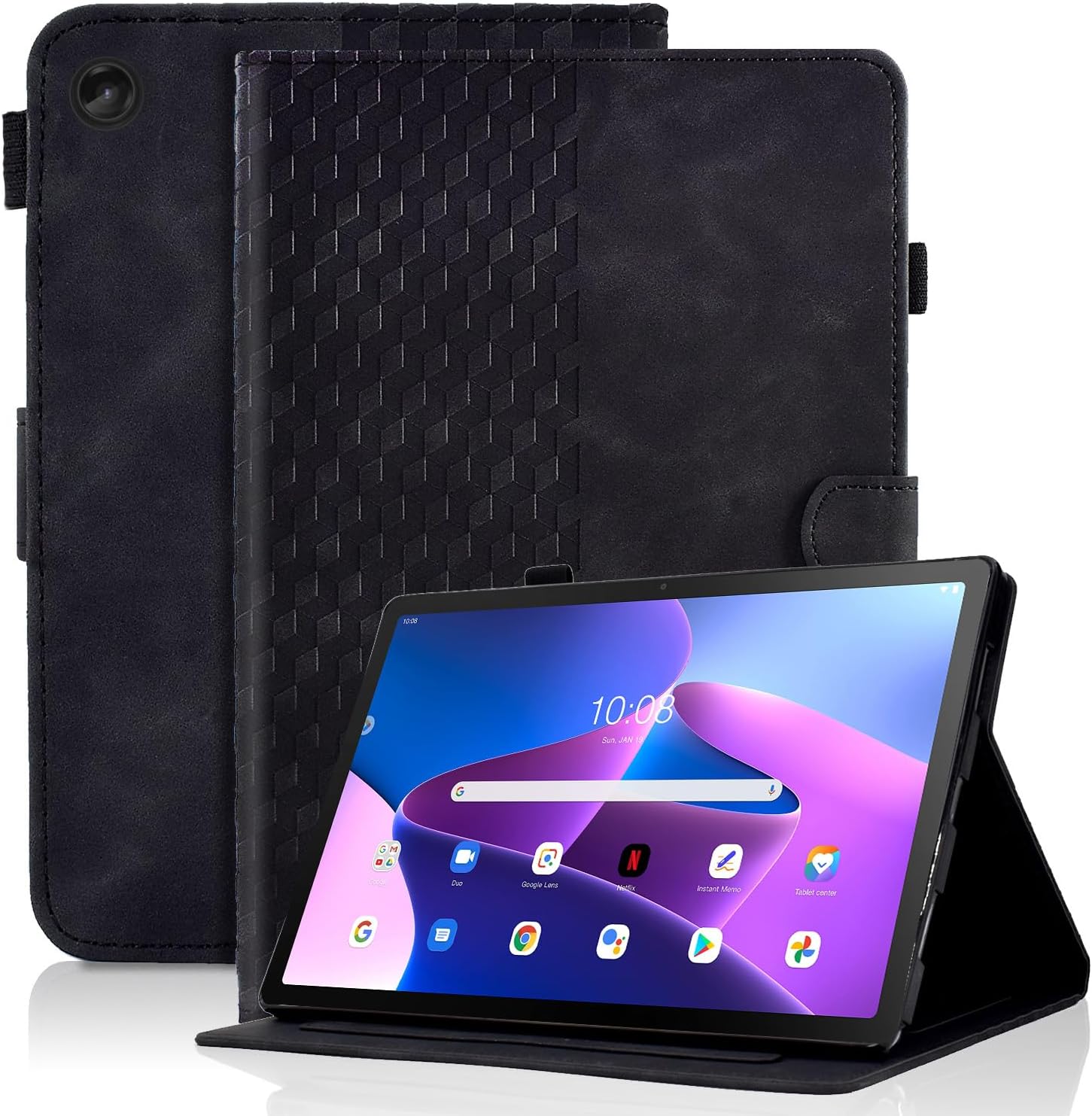 Detalle de Vkooer Leather Folio Case for Lenovo Tab M10 3rd Gen 10.1" (TB328FU / TB328XU) – Brown