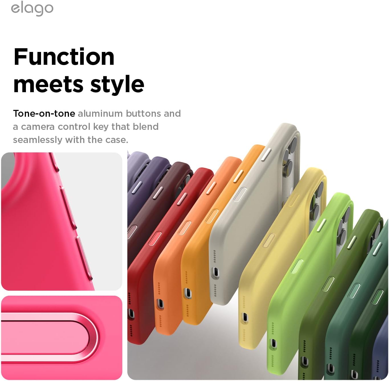 Detalle de elago Magnetic Silicone Case for iPhone 17 Pro Max 6.9” – Ice Red, MagSafe Compatible