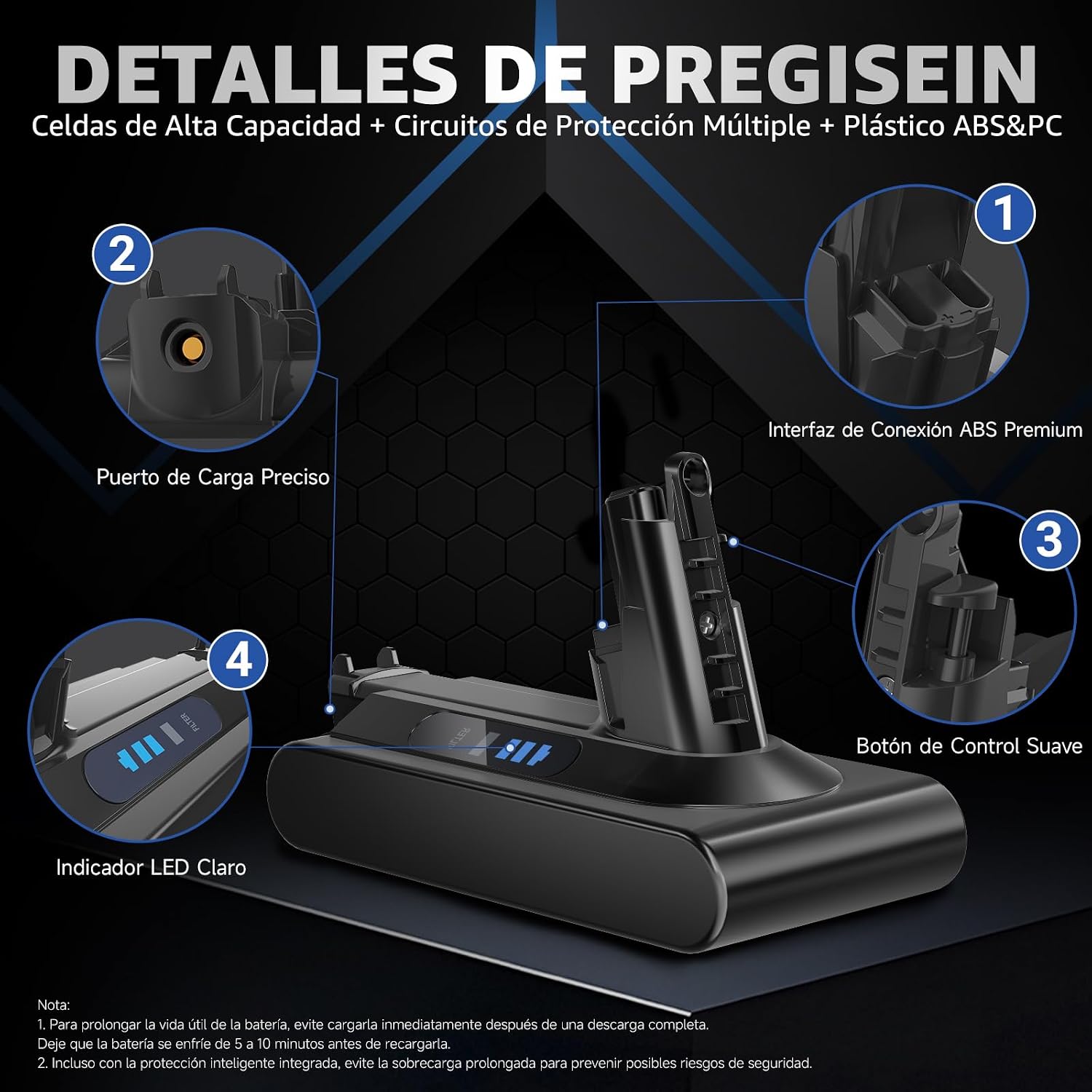 Thumbnail 4 de EGR Bateria para Dyson V10 69 minutos