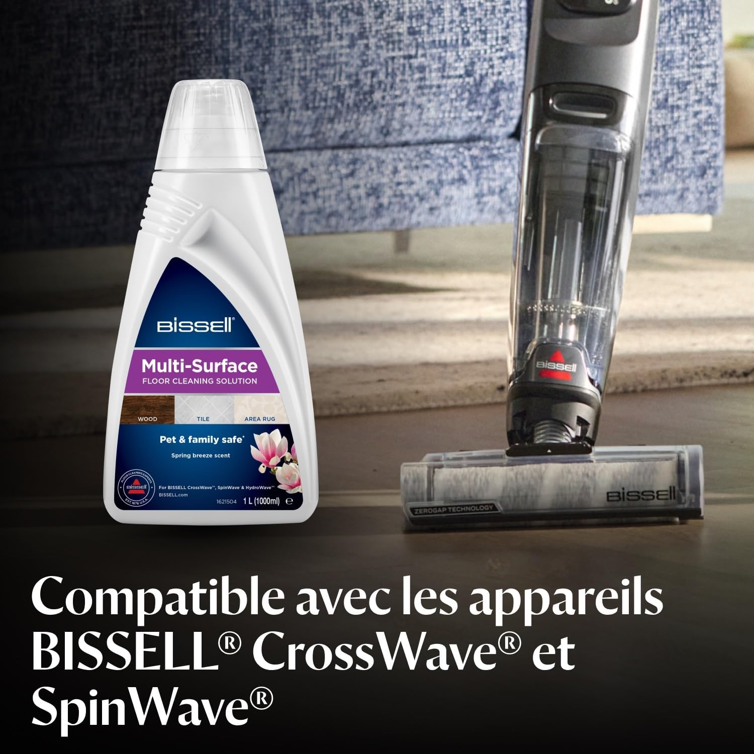 Thumbnail 1 de Solution de nettoyage BISSELL pour sols multi-surfaces – CrossWave & SpinWave, 1 L
