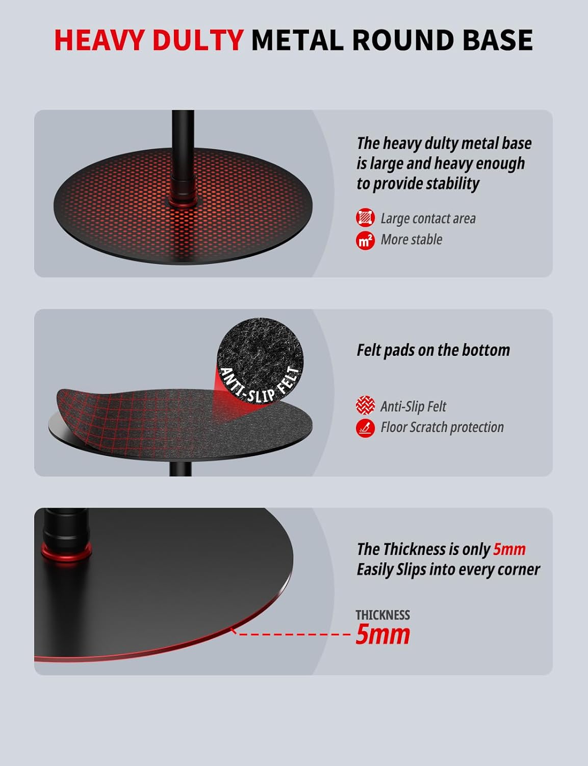 Thumbnail 6 de IFOOTAGE A400 Round Base Monopod (2 Pack) — 79" Studio Light Stand Monopod for Video, Streaming & Interviews