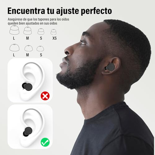 Thumbnail 6 de Tapones oidos ruido dormir, tapones oidos cancelacion de ruido Reutilizables con 7 pares de almohadillas de silicona, tapones para dormir para estudiar, concentrarse, viajar y asistir a conciertos