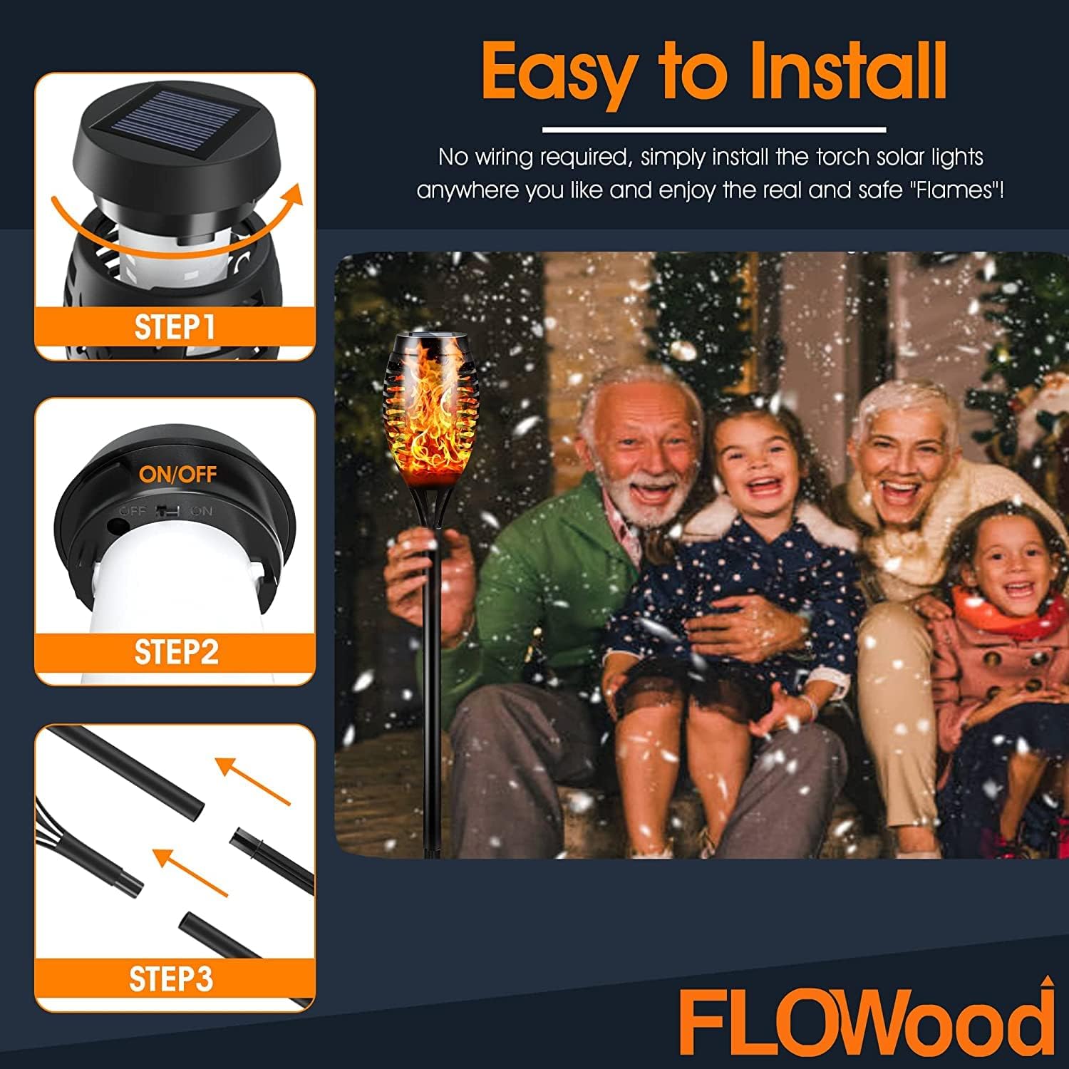 Thumbnail 1 de FLOWood Solarleuchten Außen 6er Set Flame