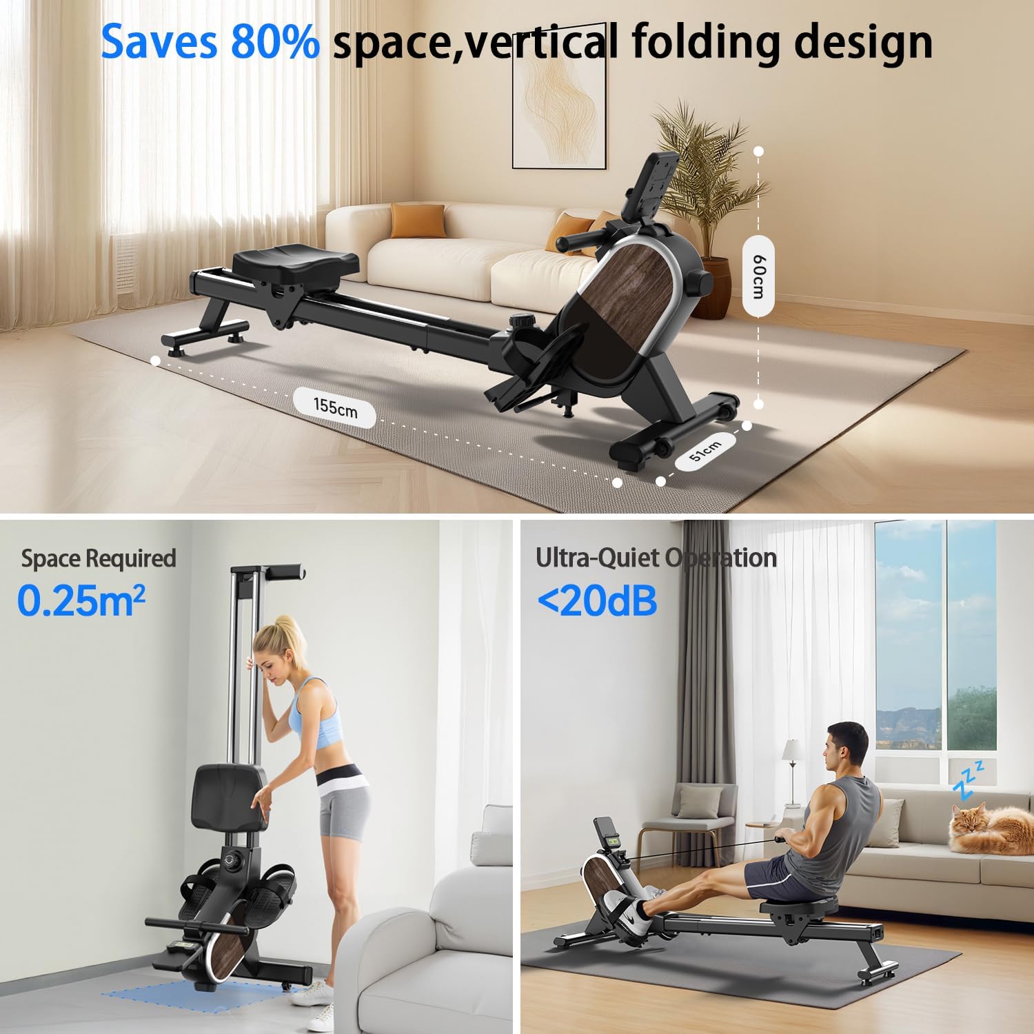 Thumbnail 4 de CHAOKE Magnetic Rowing Machine 160kg capacity 🚣