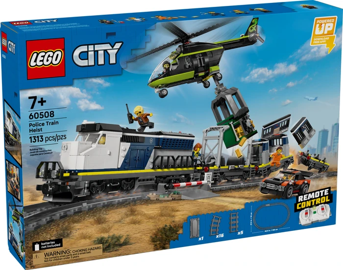 Detalle de LEGO City Überfall auf den Polizeizug 60508 – Große Polizeiverfolgung mit Lokomotive