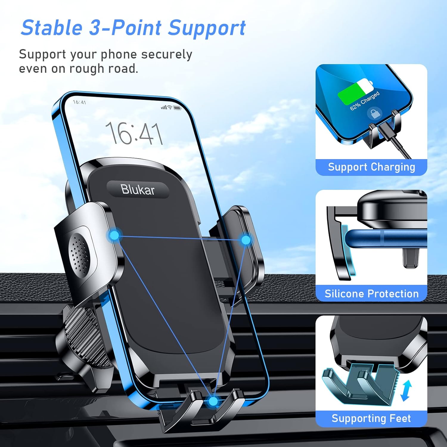 Thumbnail 2 de Blukar Handyhalterung Auto Lüftung 360°