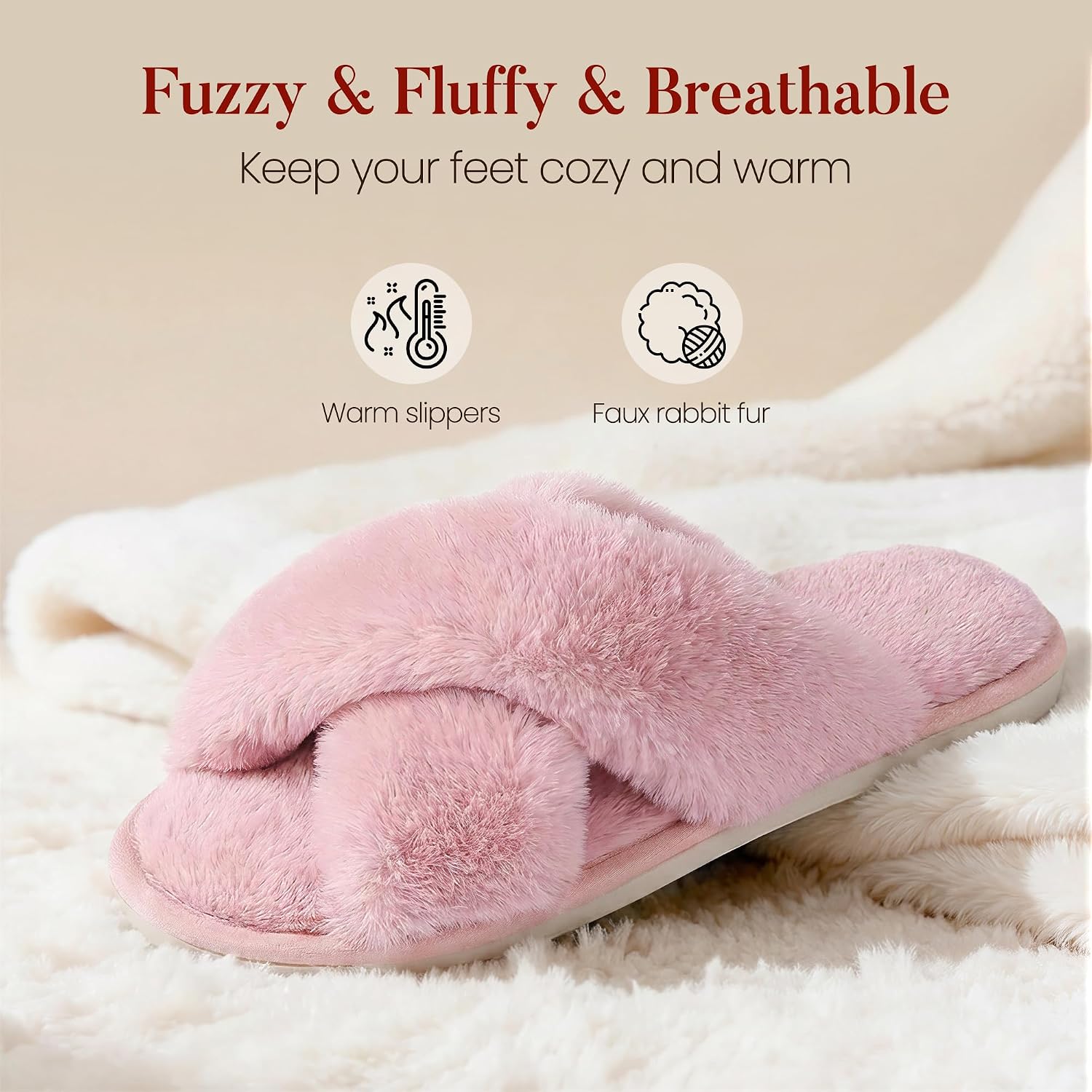 Detalle de Ankis memory foam slippers for women