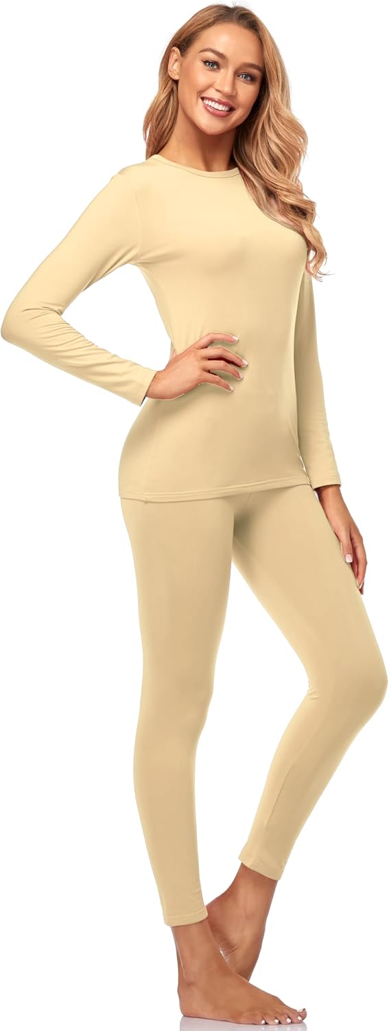 Detalle de Malist Women's Thermal Underwear Top, Fleece-Lined