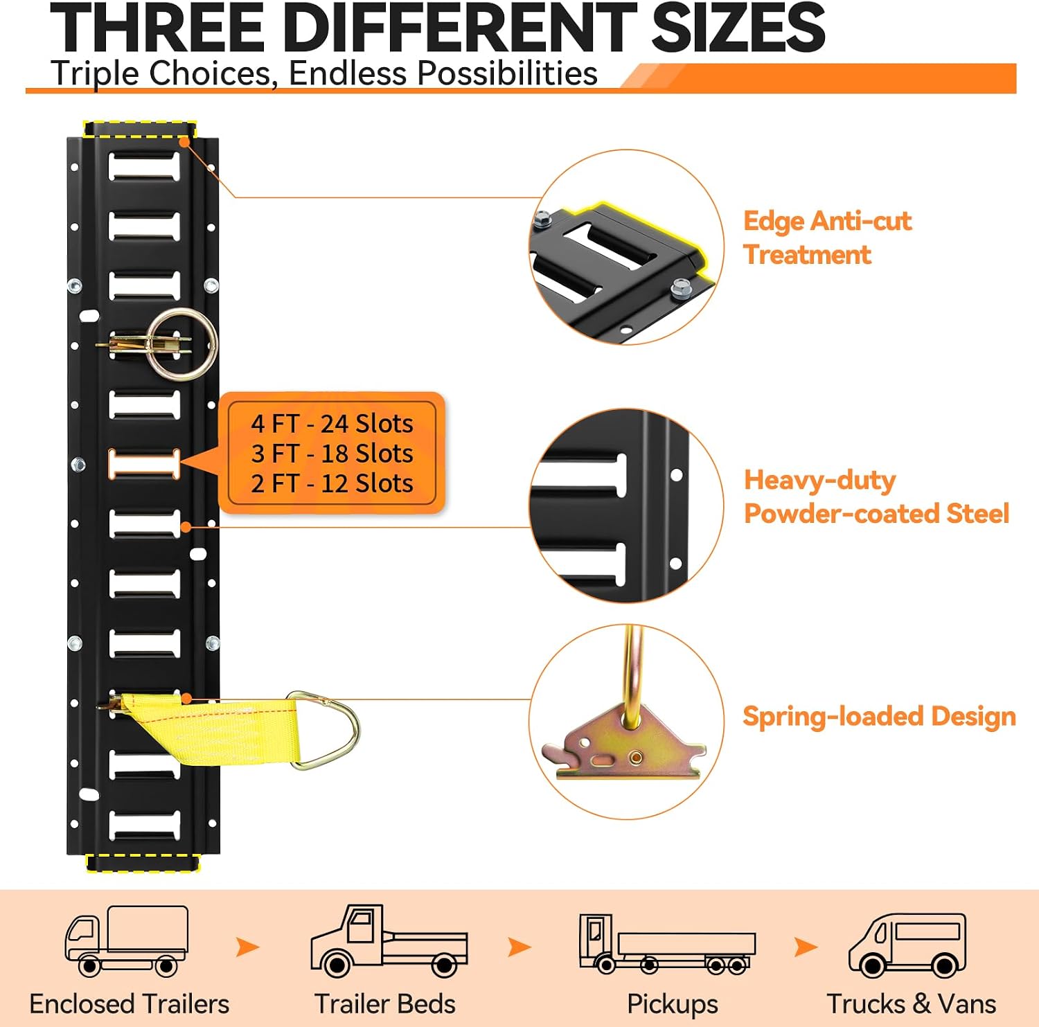 Detalle 2 de Elechomes E Track 6-Rail Kit 88pcs đźšš