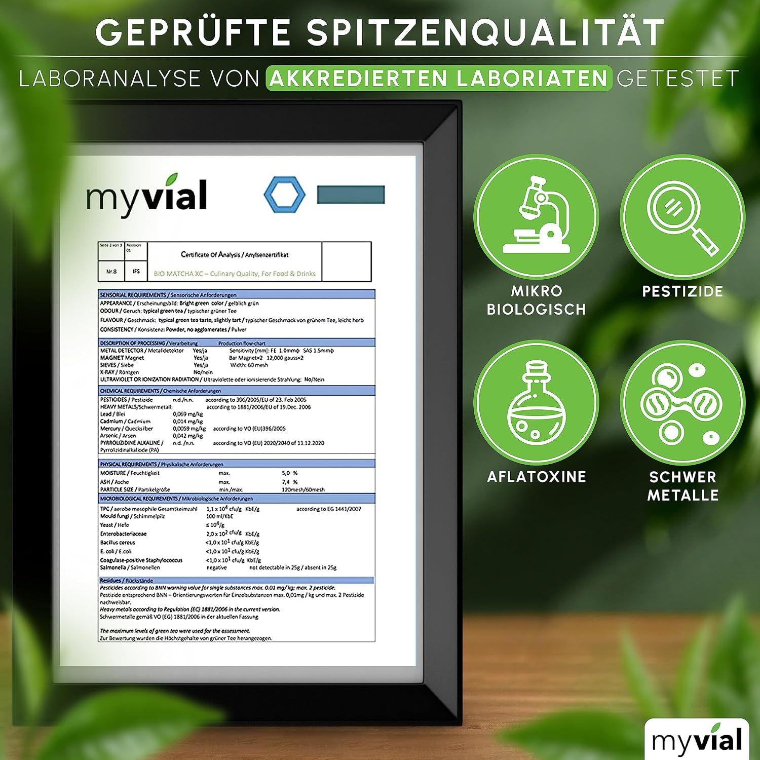 Detalle 2 de Myvial Bio Matcha Pulver Premium 100g 🍵