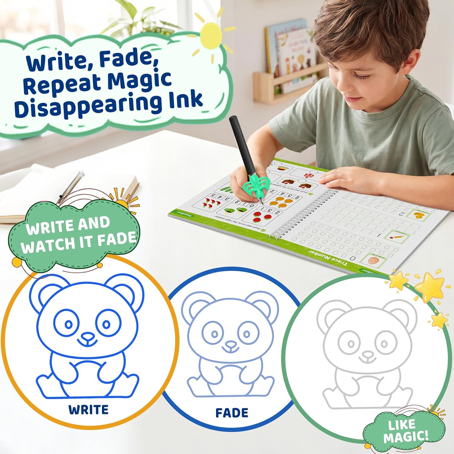 Thumbnail 5 de Grooved Writing Practice Book for Kids Ages 3-8