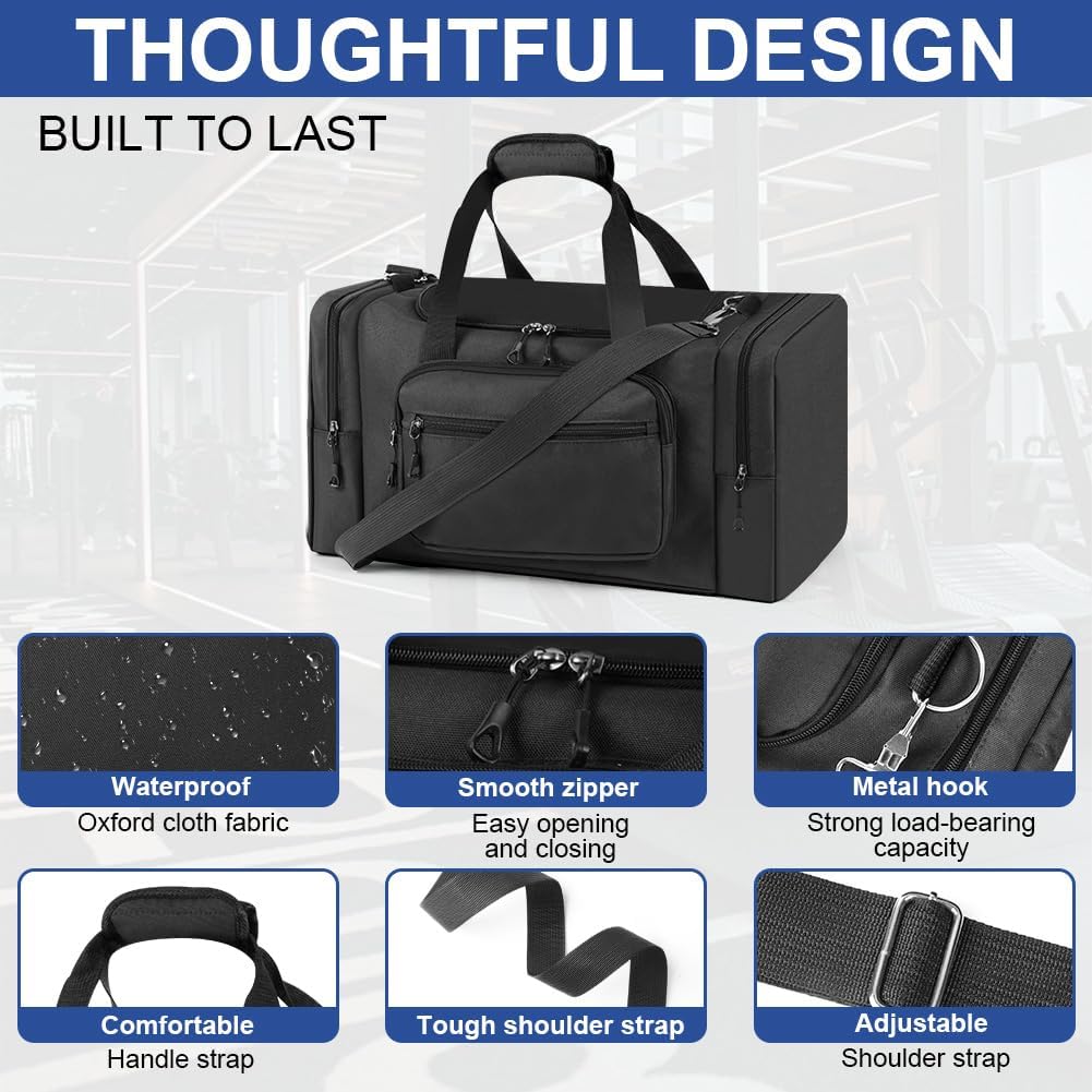 Detalle de OSDUE Sports Duffle Bag 35L – Waterproof Gym and Travel Holdall