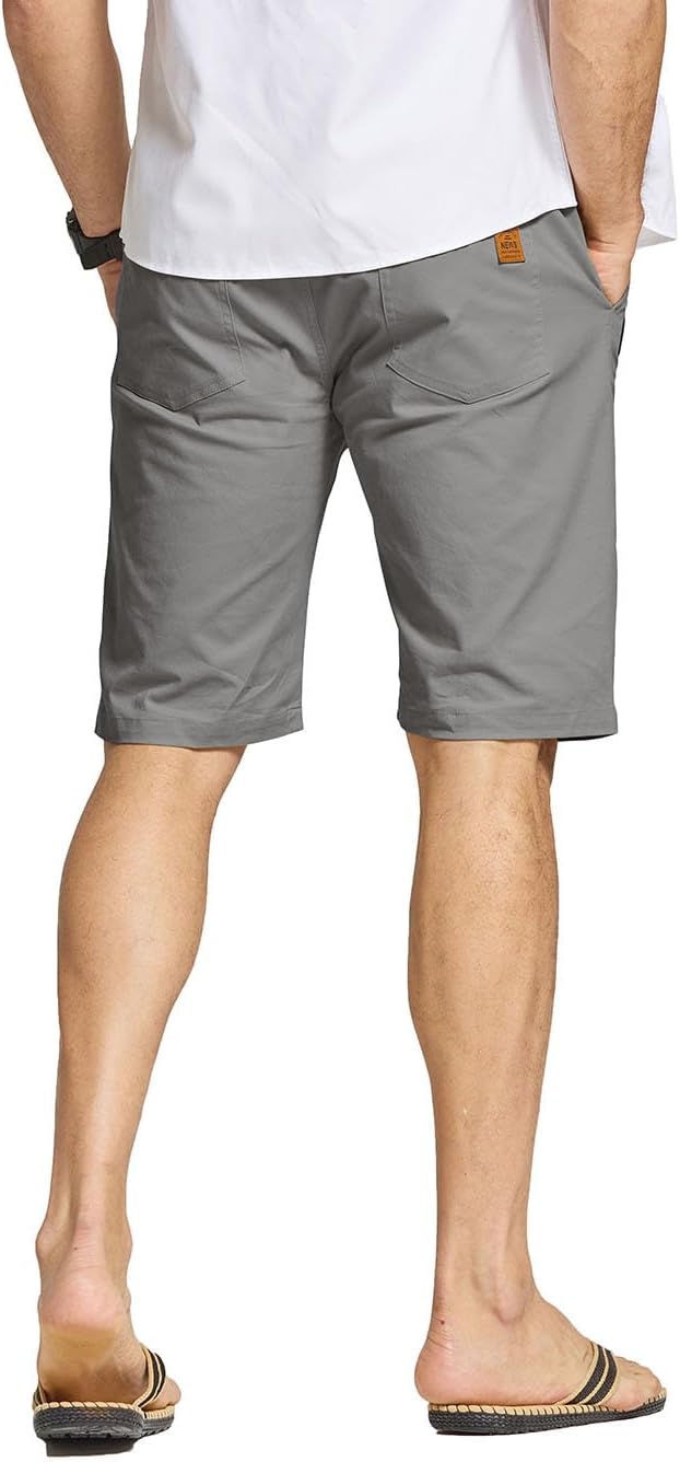 Detalle de JustSun Kurze Hosen Herren Baumwolle mit Elastischer Taille und Tunnelzug