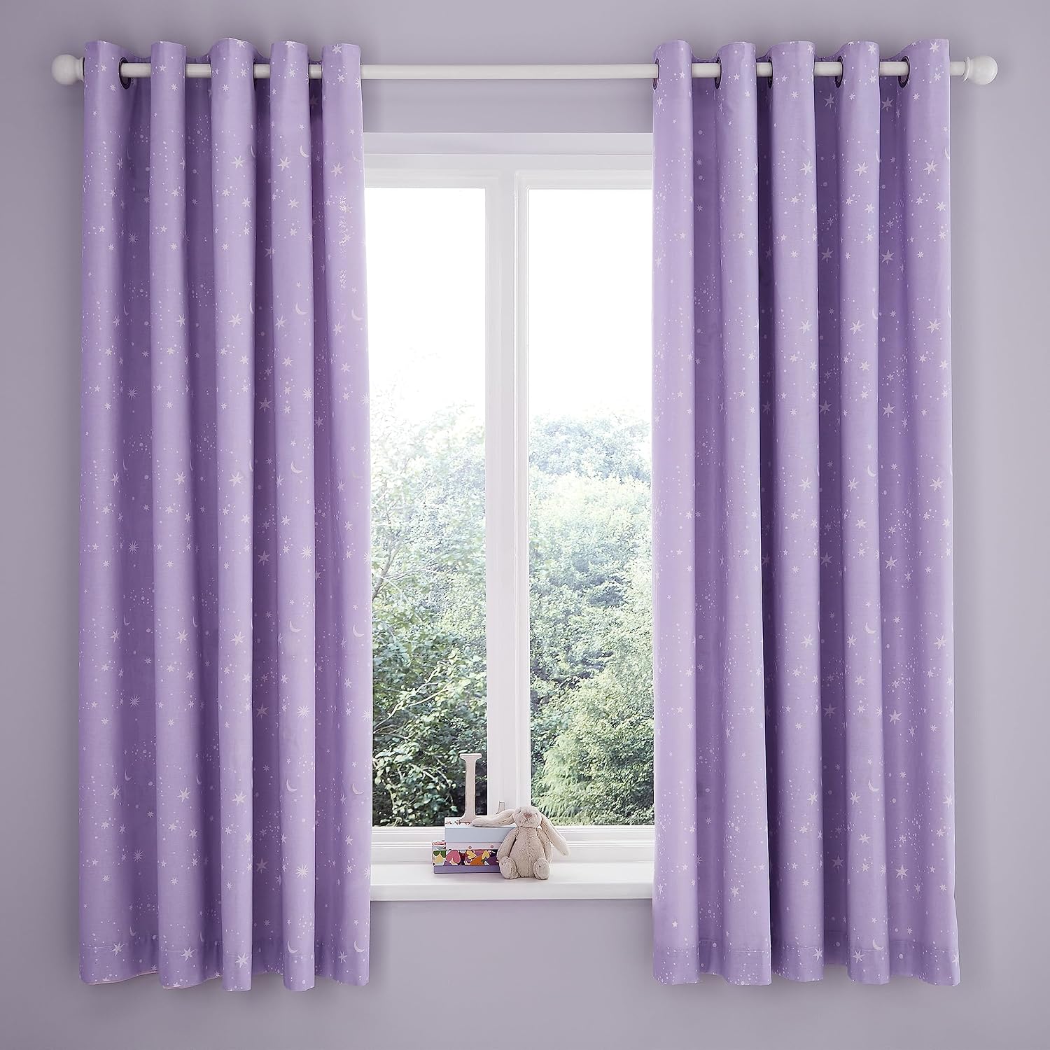 Detalle 2 de Catherine Lansfield Dancing Fairies curtains 66x72 in