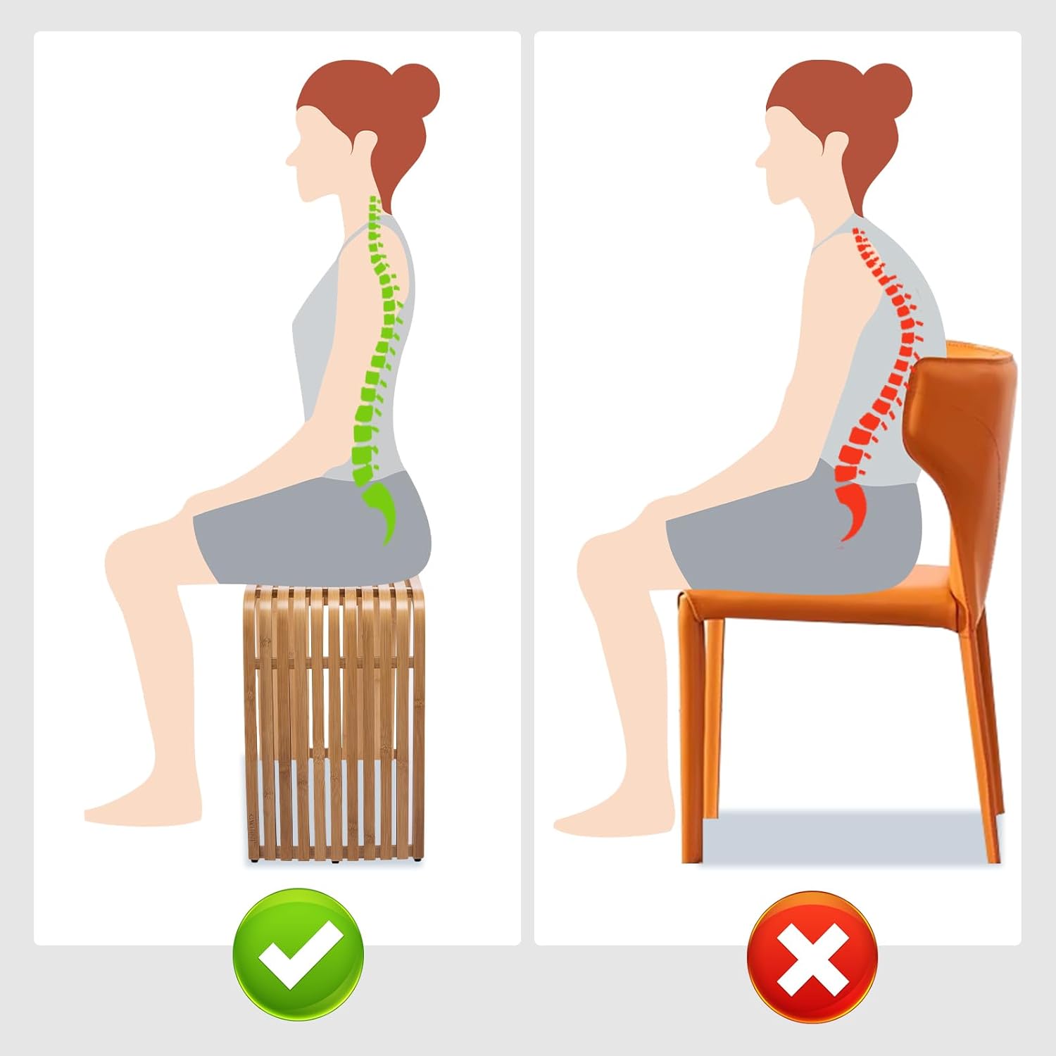 Thumbnail 4 de Bamboo Shower Bench: Non-Slip, Waterproof Bath Stool with 450 lb Capacity