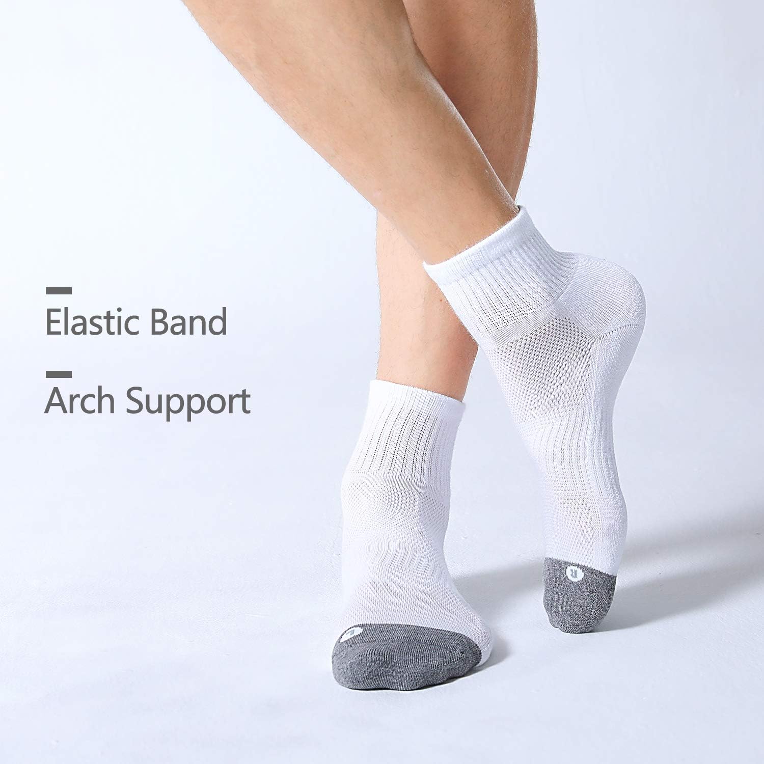 Thumbnail 2 de FITRELL 6-Pack Men’s Athletic Ankle Socks (Cushioned Sports Running Socks) — Breathable & Durable