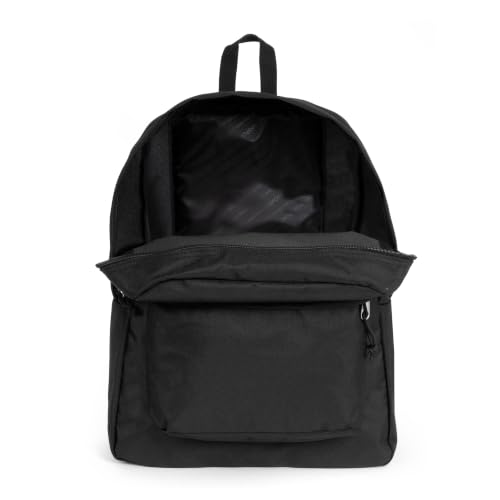 Detalle de JANSPORT Superbreak One: mochila unisex negra, práctica y reconocible