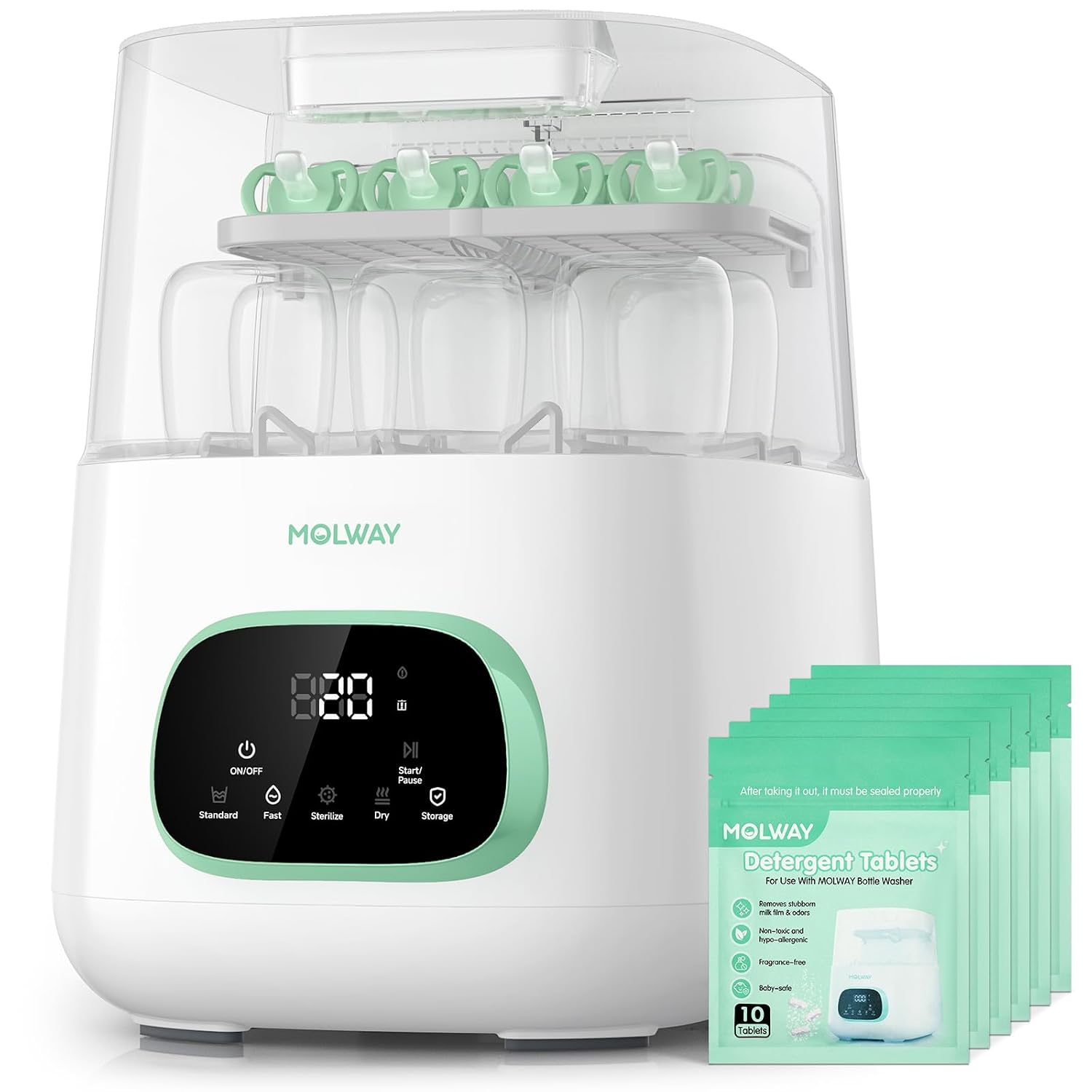 Detalle de MOLWAY Upgraded Bottle Washer Pro (4-in-1) Baby Bottle Washer, Sterilizer & Dryer