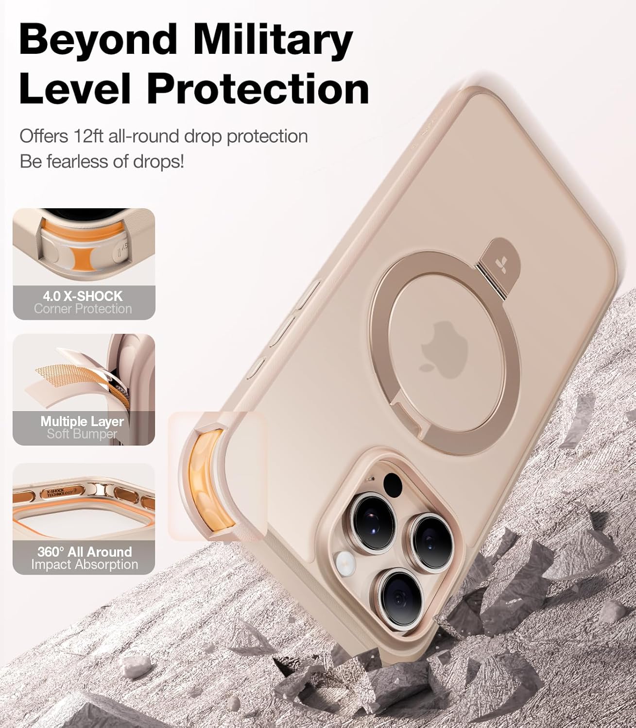 Detalle 2 de TORRAS Desert Titanium iPhone 16 Pro Max Case 6.9