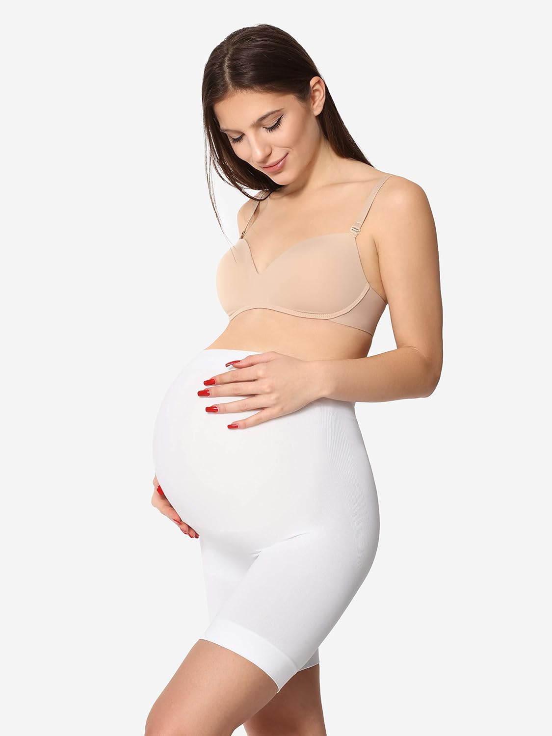 Thumbnail 2 de Be Mammy Shorts de Maternité – Taille haute sans coutures latérales, microfibre douce avec aloe et jojoba