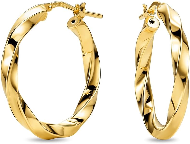 Detalle 2 de Miore Pendientes Aro 20 mm dorados