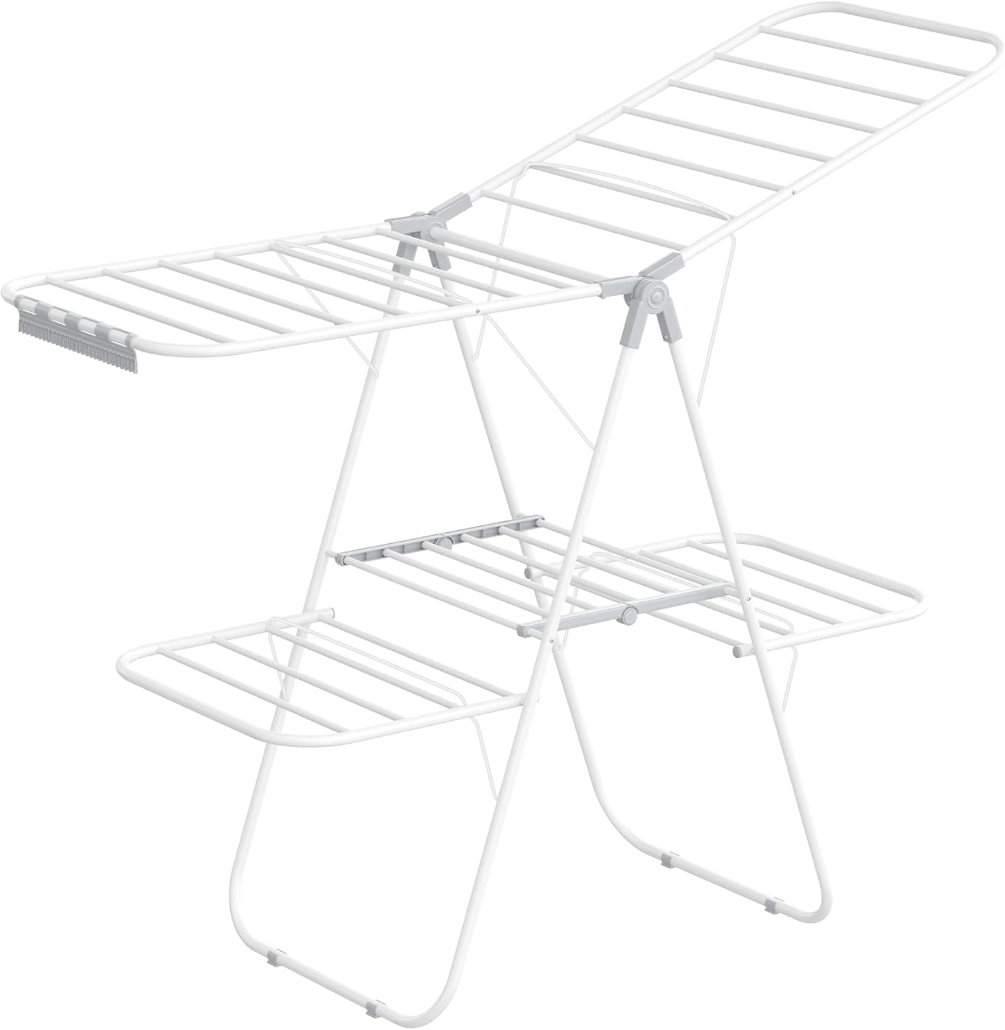 Thumbnail 6 de SONGMICS LLR720G01 stendibiancheria verticale a torre pieghevole, 46 x 70,5 x 155 cm, struttura in acciaio