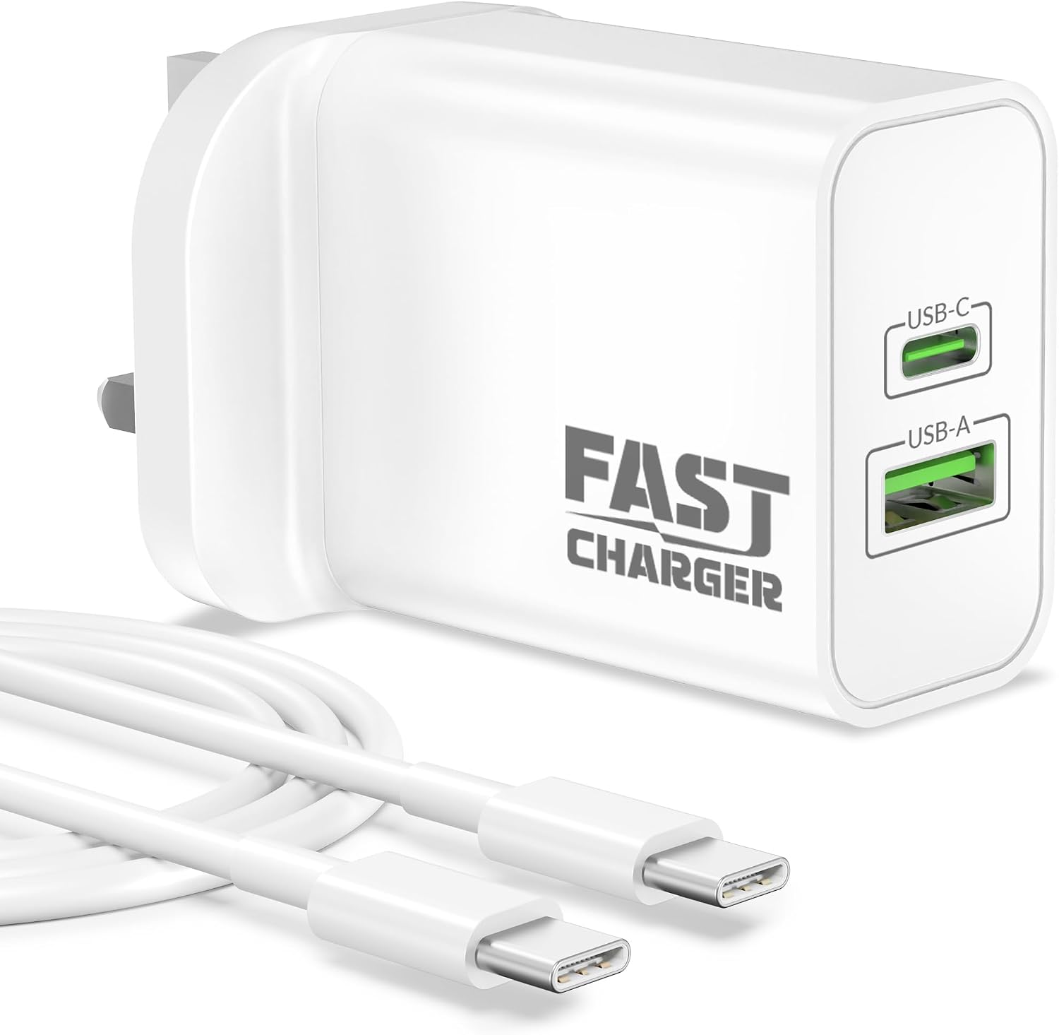 Detalle de Google Pixel 30W 2‑Port Fast Charger USB‑C Cable