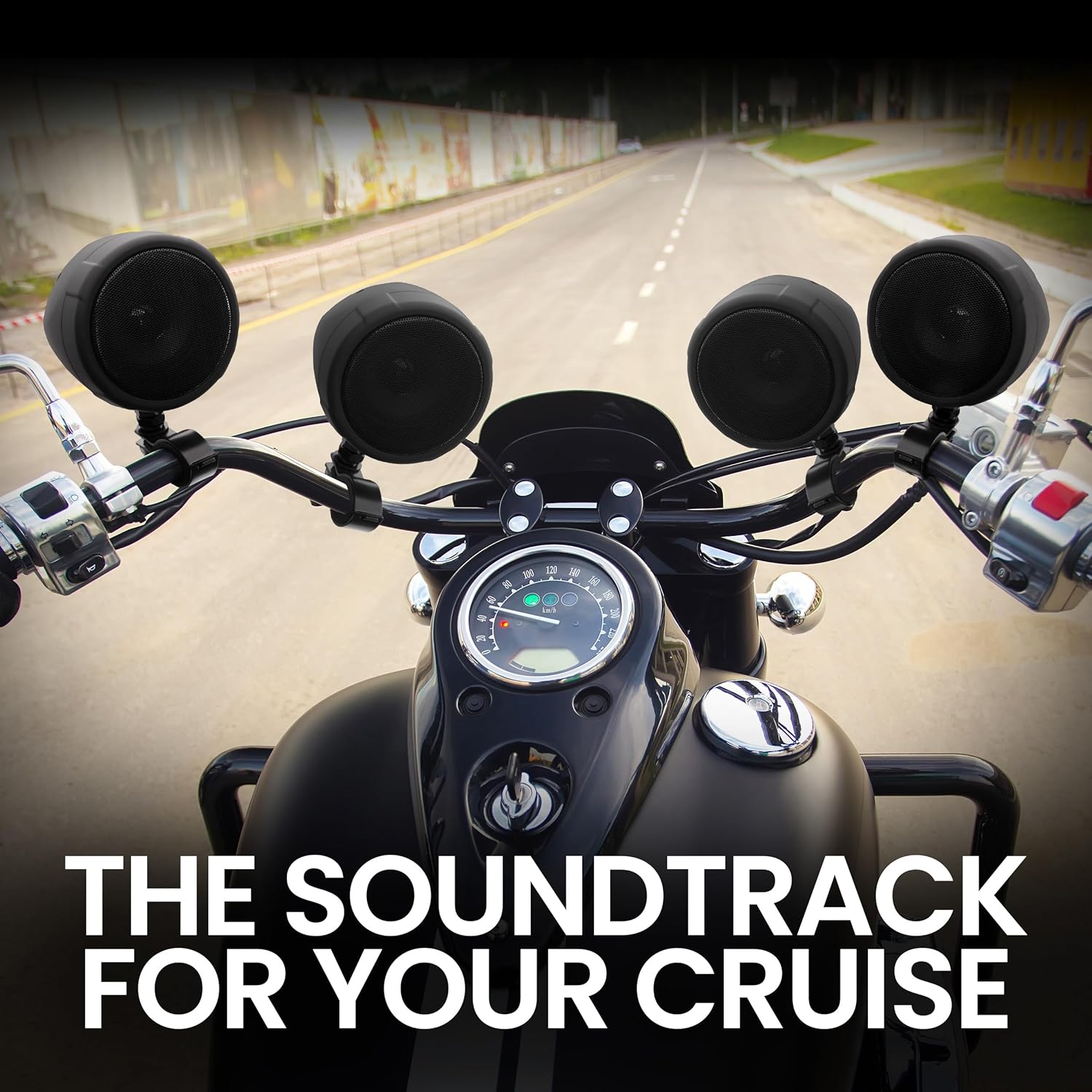 Detalle 1 de BOSS Audio Systems MCBK470B Motorcycle Bluetooth Speaker System with Class D Compact Amplifier