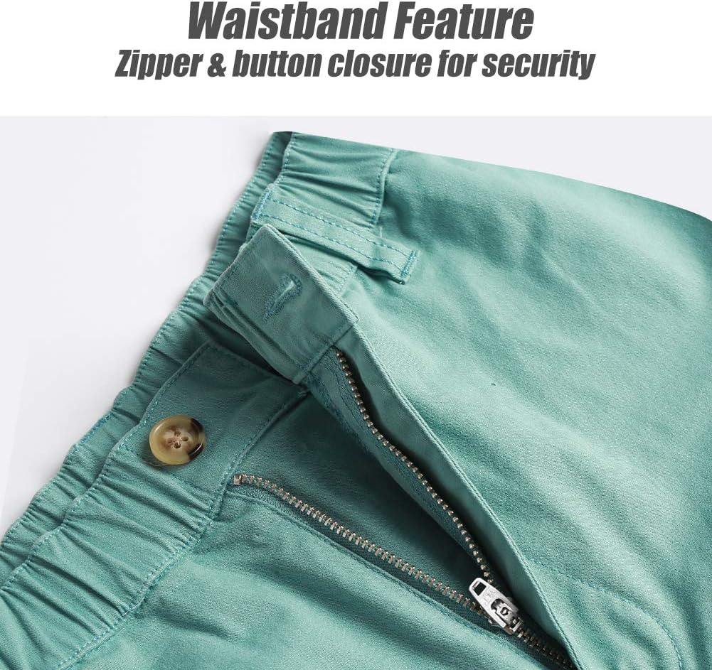 Thumbnail 6 de maamgic Men's Classic-fit 5.5" Cotton Shorts with Elastic Waistband and Multi-Pocket Design